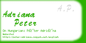 adriana peter business card